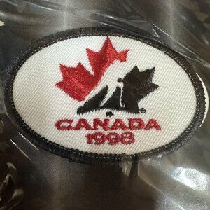 Vtg 1998 Team Canada IIHF Hockey Sew On Embroidered Patch 3” Badge World Junior